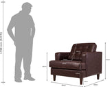 Durian Tulsa Leatherette 1 Seater Sofa