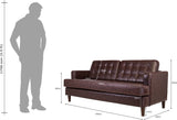 Durian Tulsa Leatherette 3 Seater Sofa