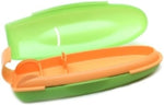 Tupperware Plain Plain Art Plastic Pencil Box