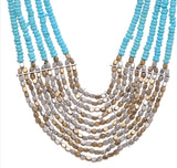 Village Handicrafts Alloy, Bone, Wood Necklace