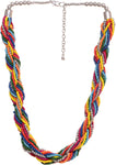 Village Handicrafts Glass, Metal Necklace