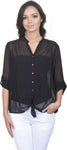 Antilia Femme Women's Solid Casual Reversible Shirt