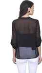 Antilia Femme Women's Solid Casual Reversible Shirt