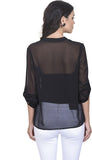Antilia Femme Women's Solid Casual Reversible Shirt
