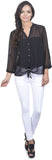 Antilia Femme Women's Solid Casual Reversible Shirt