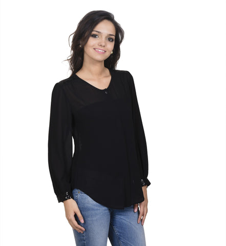 Antilia Femme Women's Solid Casual Reversible Shirt