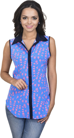Antilia Femme Women's Printed Casual Reversible Shirt