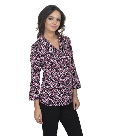 Antilia Femme Women's Printed Casual Reversible Shirt