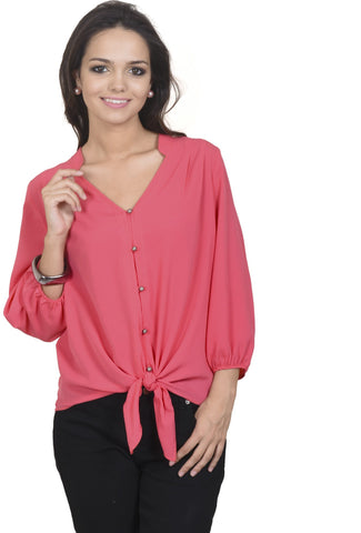 Antilia Femme Women's Solid Casual Reversible Shirt