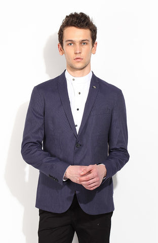 Blackberrys Solid Single Breasted Casual Men's Blazer