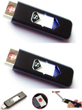 Sangaitap Combo Offer Of 2 Pes Flameless Rechargeable Electronic Windproof Eco Friendly For It Professional Unique USB Cigarette Lighter