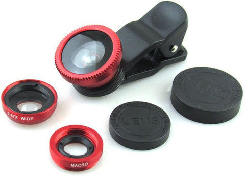V & B GALLERY Universal 3 in 1 Clip Camera professional class Kit (fish eye, wide angle and macro lens) Mobile Phone Lens