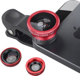 V & B GALLERY Universal 3 in 1 Clip Camera professional class Kit (fish eye, wide angle and macro lens) Mobile Phone Lens