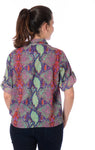 Urban Religion Women's Animal Print Casual Shirt