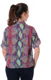 Urban Religion Women's Animal Print Casual Shirt
