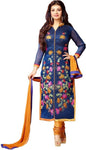 UMA TRADERS Cotton Embroidered Semi-stitched Salwar Suit Dupatta Material