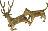 Utkalika Dhokra Tiger With Dee #355DC912 Showpiece  -  9 cm