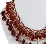 Vinnis Metal, Alloy, Fabric Necklace