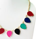 Vinnis Rolling Starlight Alloy, Enamel Necklace