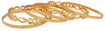 Variation Alloy Yellow Gold 22 Bangle Set