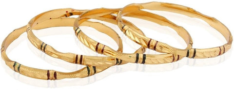 Variation Alloy Yellow Gold 22 Bangle Set