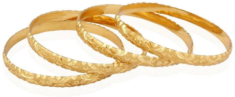 Variation Alloy Yellow Gold 22 Bangle Set