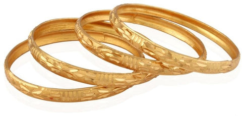 Variation Alloy Yellow Gold 22 Bangle Set