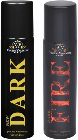Vincent Valentine Paris Set of New Dark & Dark Fire Deodorants Combo Set