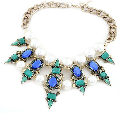 Zaicus Vintage Rivets Choker Statement Alloy Necklace