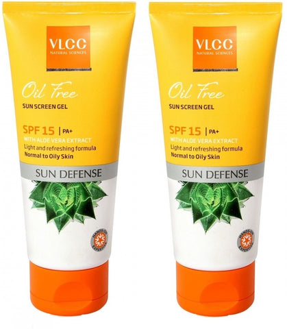 VLCC Natural Sciences Oil Free Sunscreen Gel SPF 15 (Pack of 2) - SPF 15