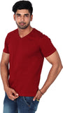 Nod'R Solid Men's V-neck T-Shirt