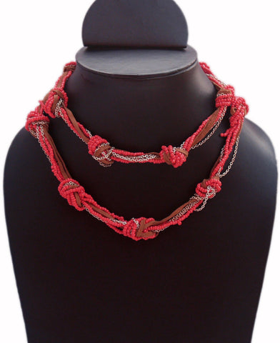 VR Designers Glass, Leather Necklace