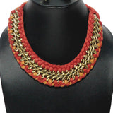 VR Designers Metal, Fabric Necklace