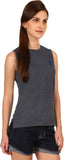 run of luck Solid Women's Round Neck Dark Blue T-Shirt