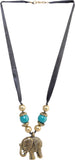 Village Handicrafts Rose Gold Plated Acrylic, Metal, Resin, Ribbon Necklace