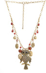Village Handicrafts Rose Gold Plated Acrylic, Glass, Metal Necklace