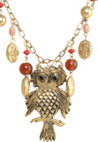 Village Handicrafts Rose Gold Plated Acrylic, Glass, Metal Necklace