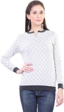 Kalt Self Design Round Neck Casual Women's Sweater
