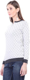Kalt Self Design Round Neck Casual Women's Sweater
