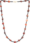 Village Handicrafts Rose Gold Plated Glass, Metal, Stone Necklace