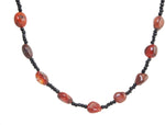 Village Handicrafts Rose Gold Plated Glass, Metal, Stone Necklace