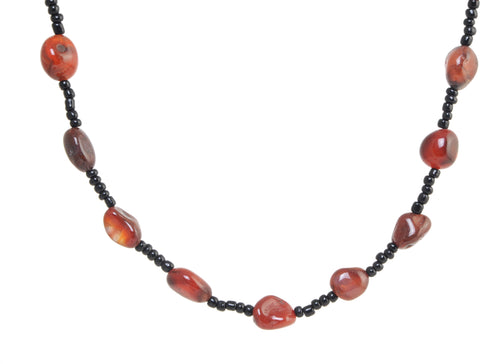 Village Handicrafts Rose Gold Plated Glass, Metal, Stone Necklace