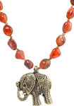 Village Handicrafts Rose Gold Plated Alloy, Leather, Stone Necklace