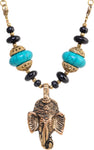 Village Handicrafts Brass, Rose Gold Plated Aluminum, Bone, Resin Necklace