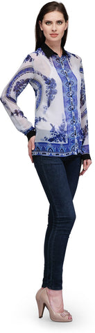 Tulsattva Women's Printed Casual Shirt