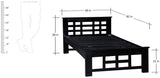 Ethnic Handicrafts Solid Wood Single Bed