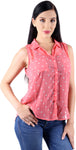 Vama Women's Polka Print Casual Shirt