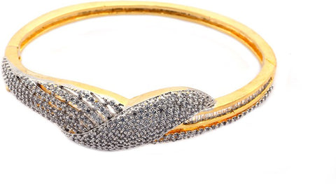 Waama Jewels Metal Cubic Zirconia Yellow Gold Bracelet