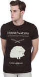White Kalia Printed Men's Round Neck T-Shirt