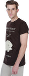 White Kalia Printed Men's Round Neck T-Shirt